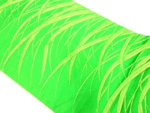 アンティーク　草葉模様織り出しリバーシブル全通袋帯（材料）（サービス品）